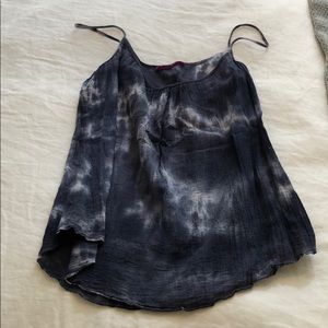 Blue tie dye tank top